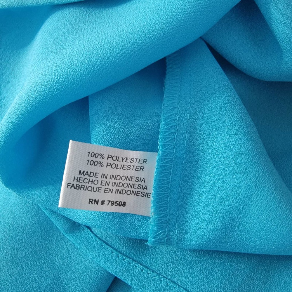 S Violet + Claire Sky blue tank top shirt blouse sleeveless flutter chiffon O - Picture 6 of 8